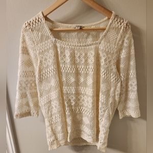 Lucky Brand white lace top